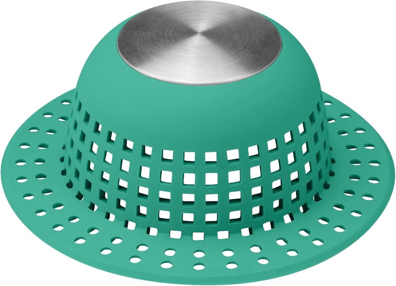 Aluvor Shower Drain Hair Catcher Bathtub Drain Cover Shower Protector for Pop-Up & Regular Drains - Image 1
